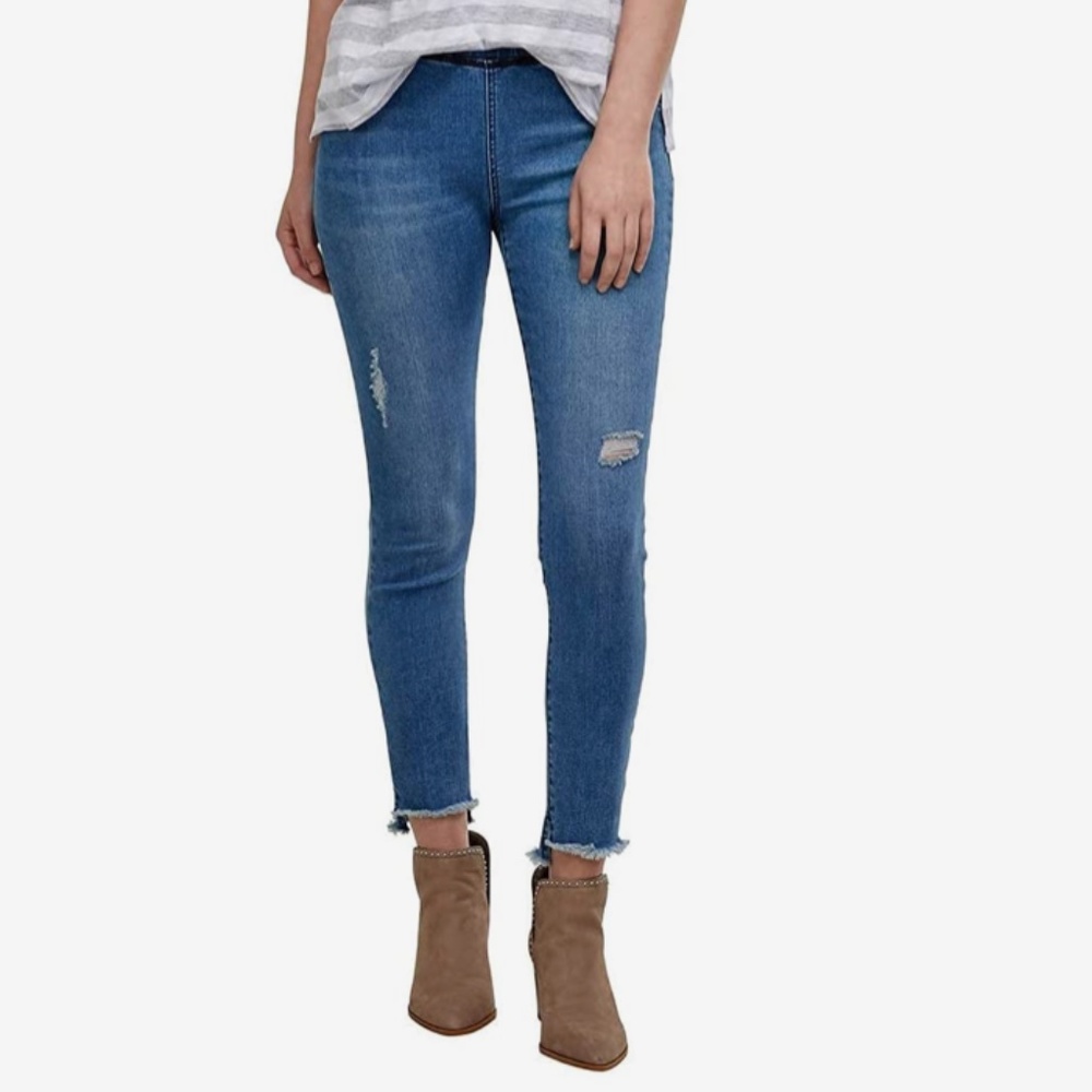 Mudpie Light Wash Distressed Denim Legging